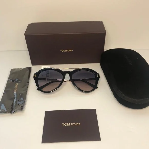 New authentic Tom Ford TF 576 01B Lisa-02 Sunglass